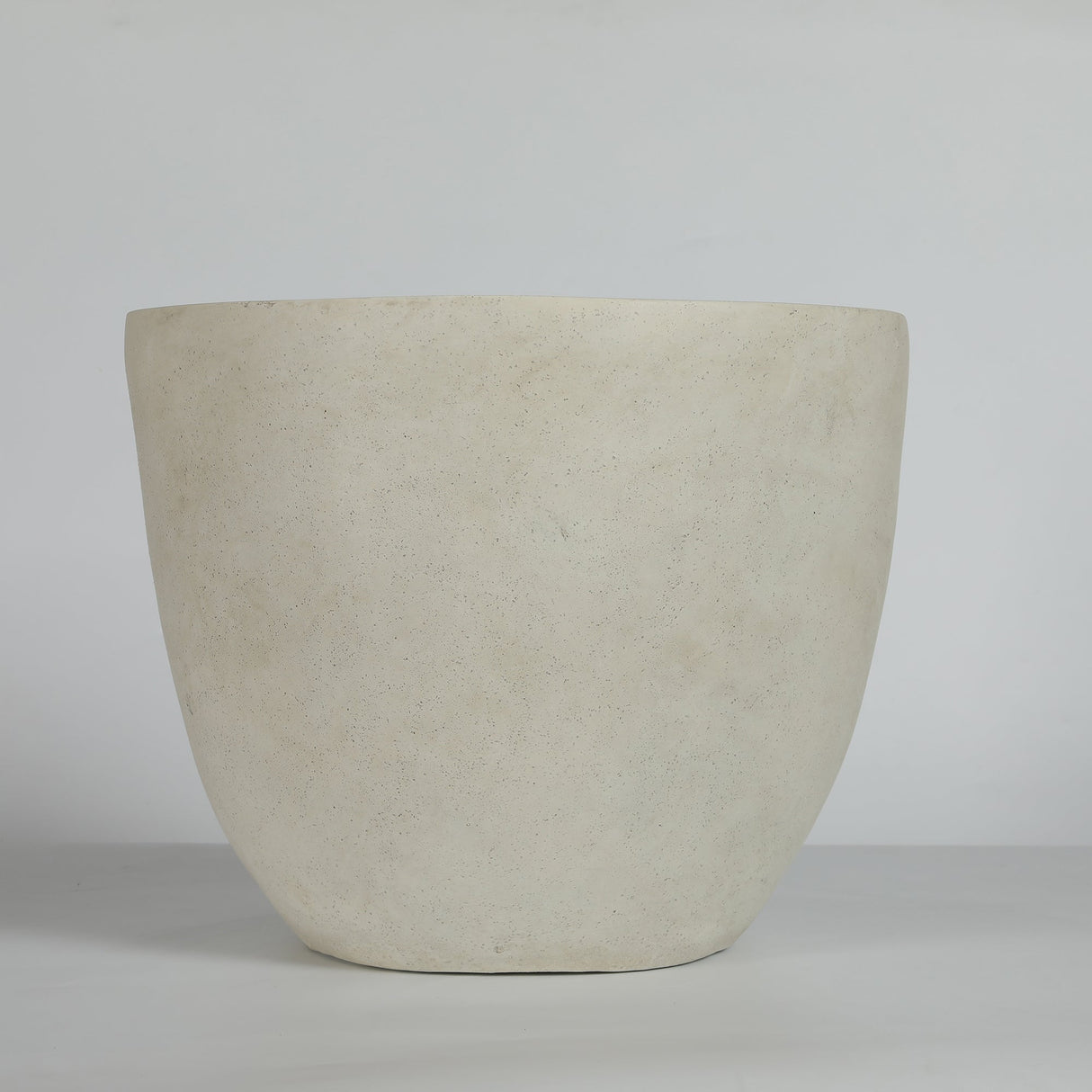 Round Concrete Planter Set of 2, Large Handmade Rustic Planter Pots