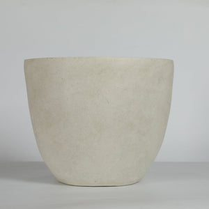 Round Concrete Planter Set of 2, Large Handmade Rustic Planter Pots
