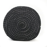 River Handcrafted Cylindrical Pouf in Water Resistant Fabric