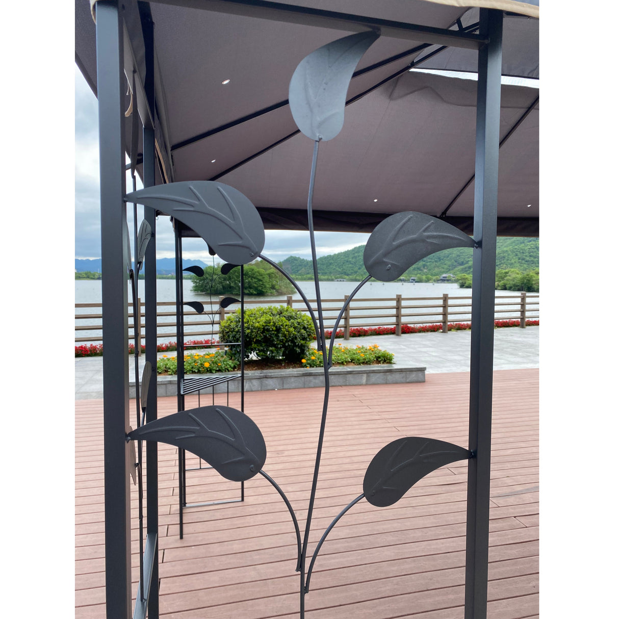 Gazebo tent with double roof & mosquito net