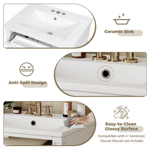 24" Bathroom Vanity with Top Sink