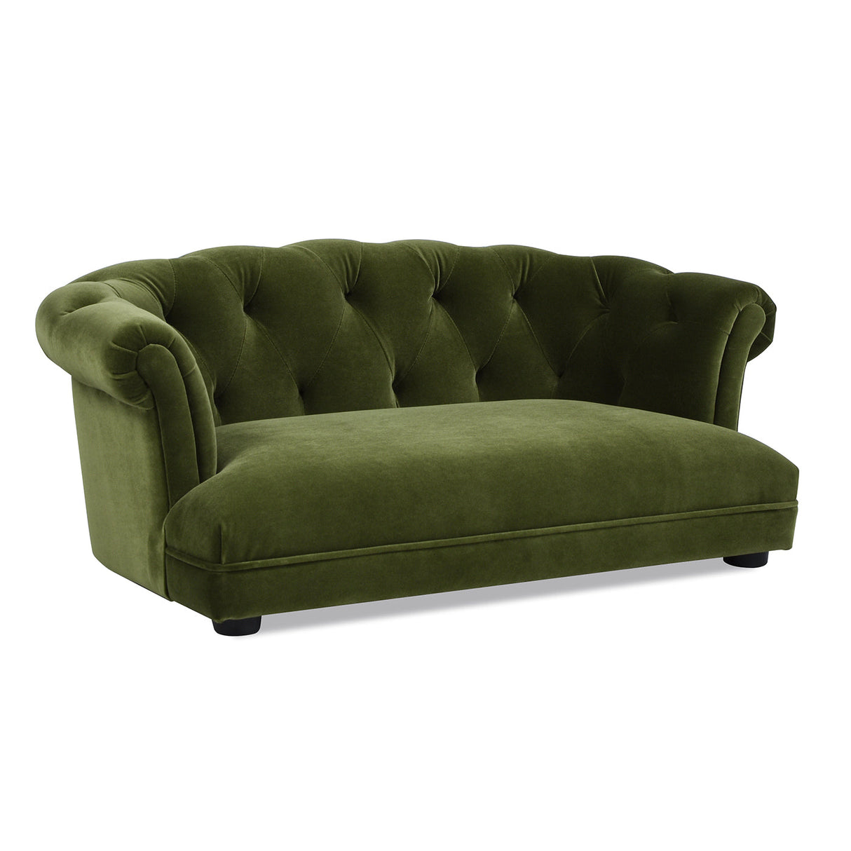 Kiki 36.5' Chesterfield Dog Sofa Bed, Medium, Olive Green Performance Velvet