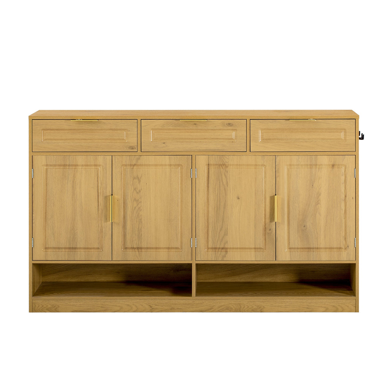 U-Style Farmhouse Sideboard with 3 Drawers & 4 Doors