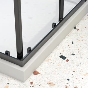 Sliding Shower Door with 1/4" Tempered Clear Glass, 34.625 in. x 72 in.