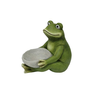 14-Inch Moss Frog Sculpture
