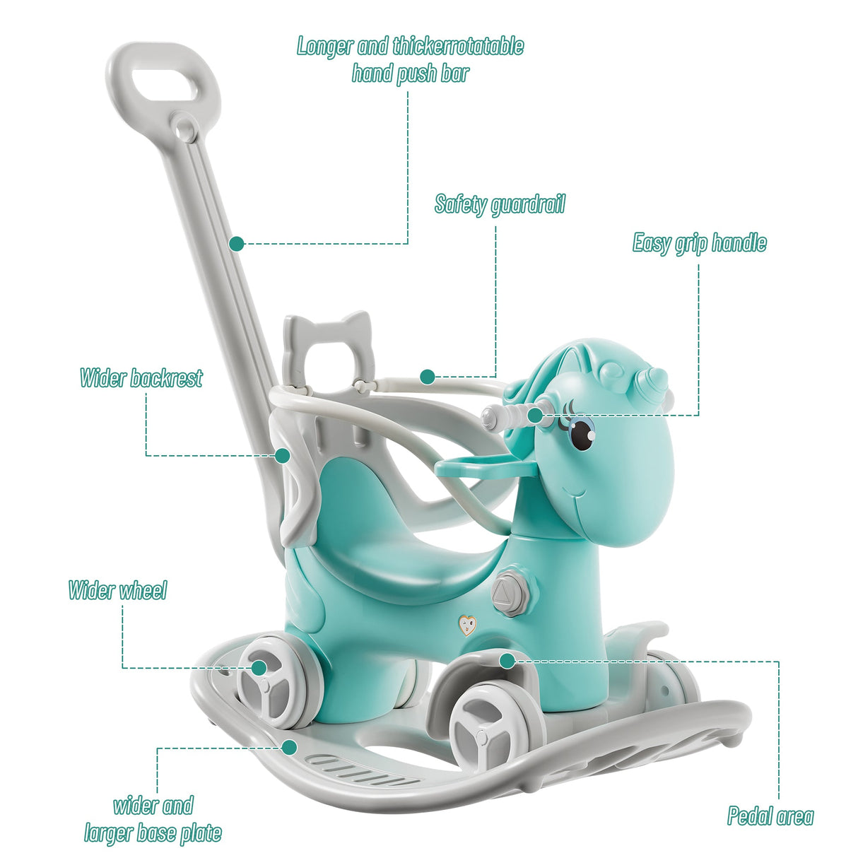 Rocking Horse for Toddlers - Balance Bike Ride-On Toy