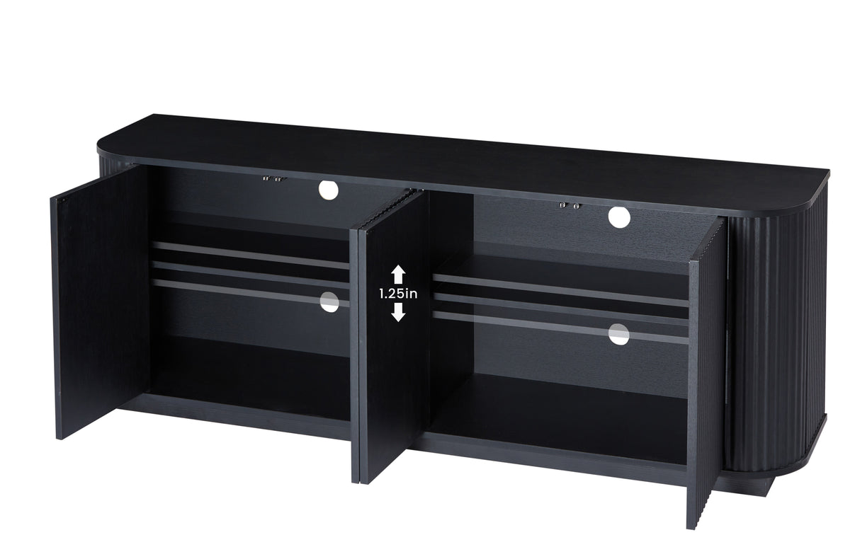 Modern Fluted Sideboard Storage Cabinet