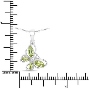 0.64 Carat Genuine Peridot .925 Sterling Silver Pendant