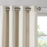 Plaid rod pocket and back tab curtain panel with fleece lining