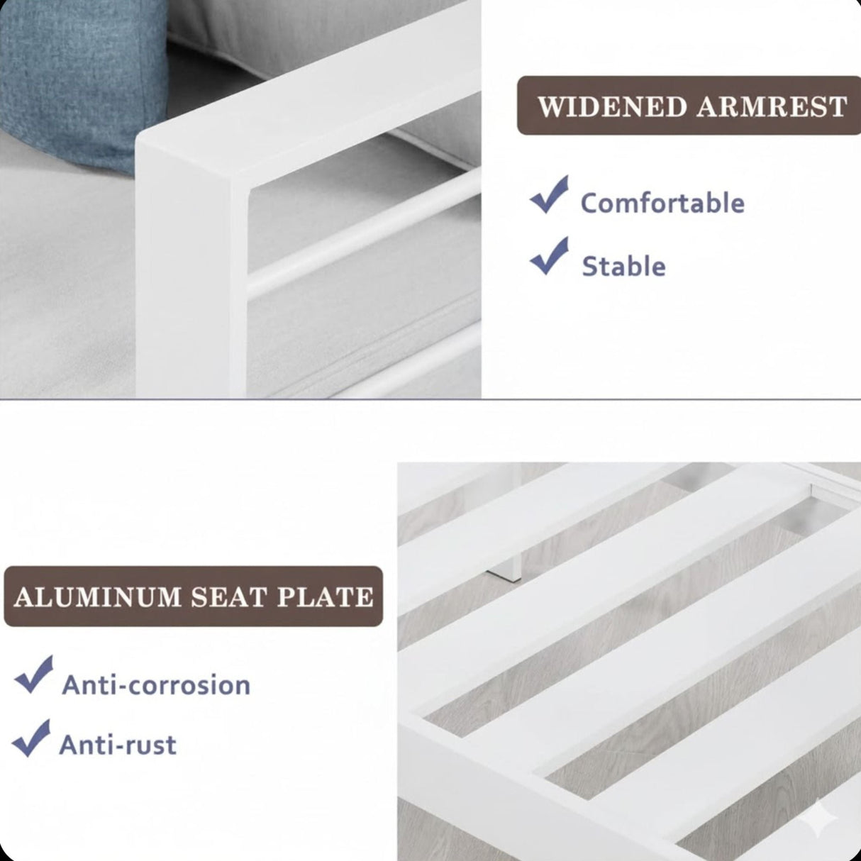 All-Weather Patio Sofa & Cushions, 3 Seat Outdoor Couch