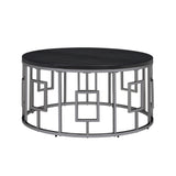 Ester - round coffee table - chrome - 36'