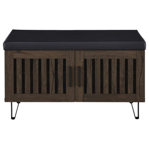 Clackamas - 2 Door Storage Bench With Padded Seat
