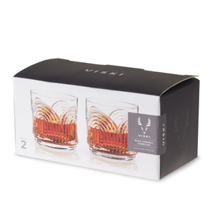Deco Beau Crystal Lowball Tumblers Viski® - Tuesday Morning - Tumblers
