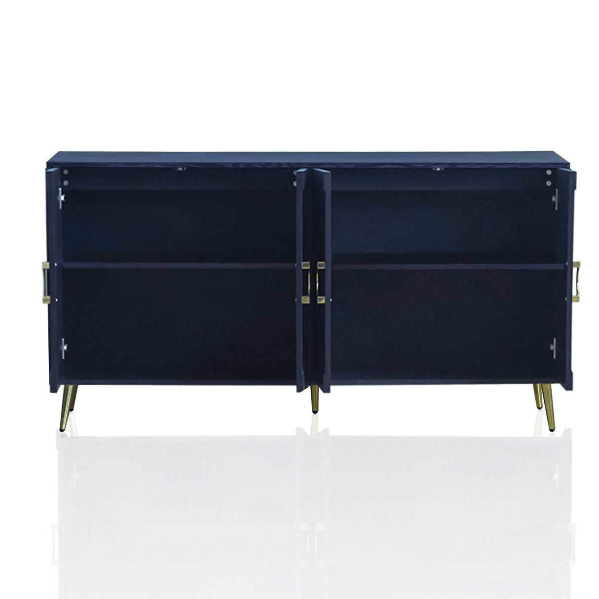 Modern Lacquered 4 Door Wooden Cabinet