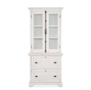 Bronwyn - Lateral File With Hutch - Alabaster