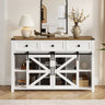 U_Style 55" Sliding Barn Door Sideboard Buffet Cabinet