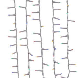 600-Light Multicolor LED White Wire Rice Light Garland