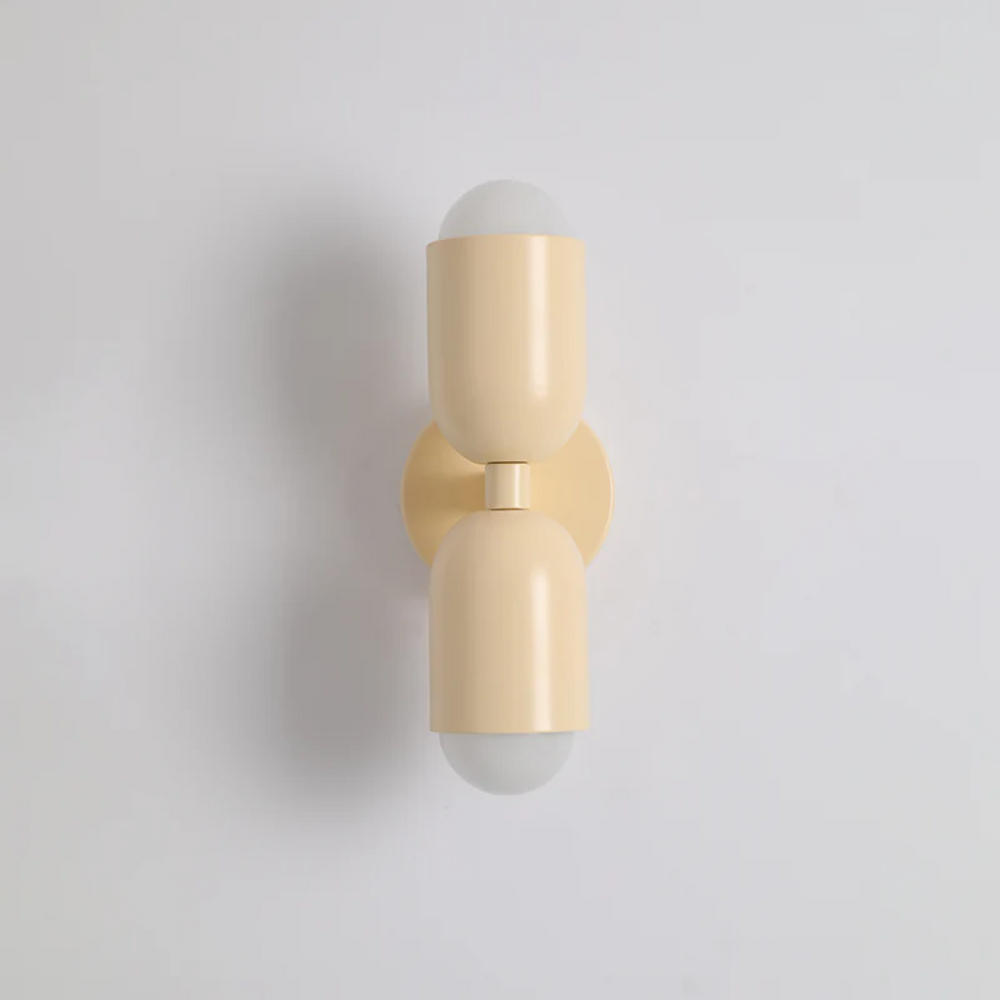 Modern Metal Cylinder LED Wall Sconce 2-Light Warm White Indoor