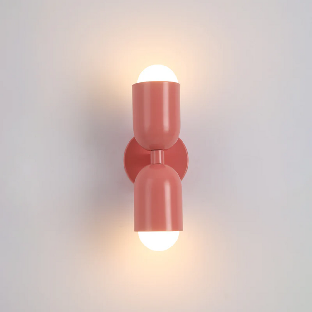 Modern Metal Cylinder LED Wall Sconce 2-Light Warm White Indoor