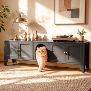 58" Metal Cat Litter Box Enclosure