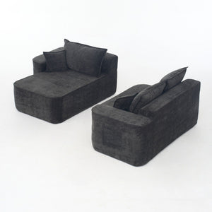L-Shaped Sectional Sofa Couch With Chaise, Extra Deep Seats