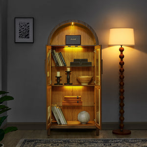 High Arched Storage Cabinet with Lamp