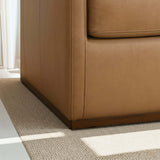 Darien Tan Leather Swivel Chair