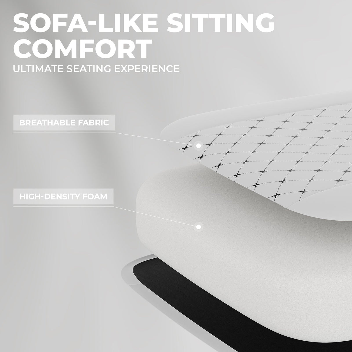 Gaming Chair with Massage, Ergonomic Design, White/Black