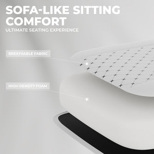 Gaming Chair with Massage, Ergonomic Design, White/Black