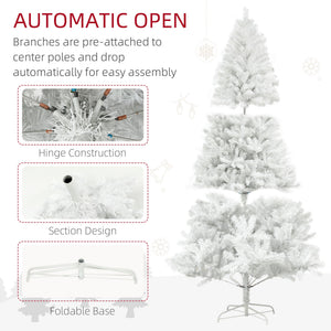 HOMCOM 7.5ft Tall Artificial Christmas Tree