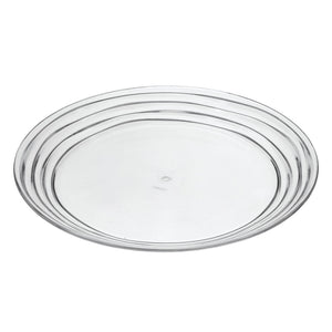 Designer Swirl Acrylic Dinner Plates with Elegant Swirl Design - Set of 4