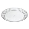 Designer Swirl Acrylic Dinner Plates with Elegant Swirl Design - Set of 4
