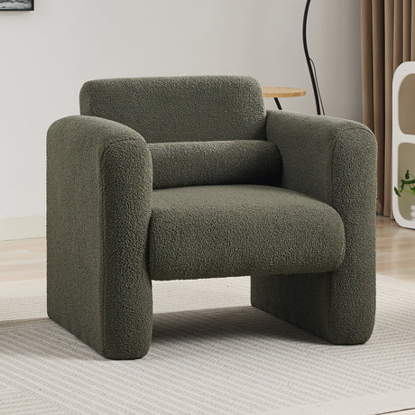 Marlowe Modern Sherpa Upholstered Comfy Reading Accent Chair