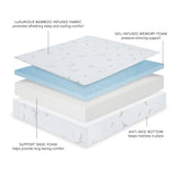 10-inch dual layer memory foam mattress with bamboo infused cover