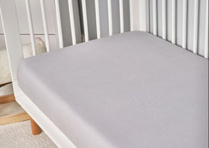 BedGear Hyper-Linen Crib Sheet, Light Grey