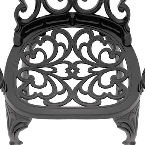 5-Piece Set of Cast Aluminum Patio Furniture with Off-White Cushions
