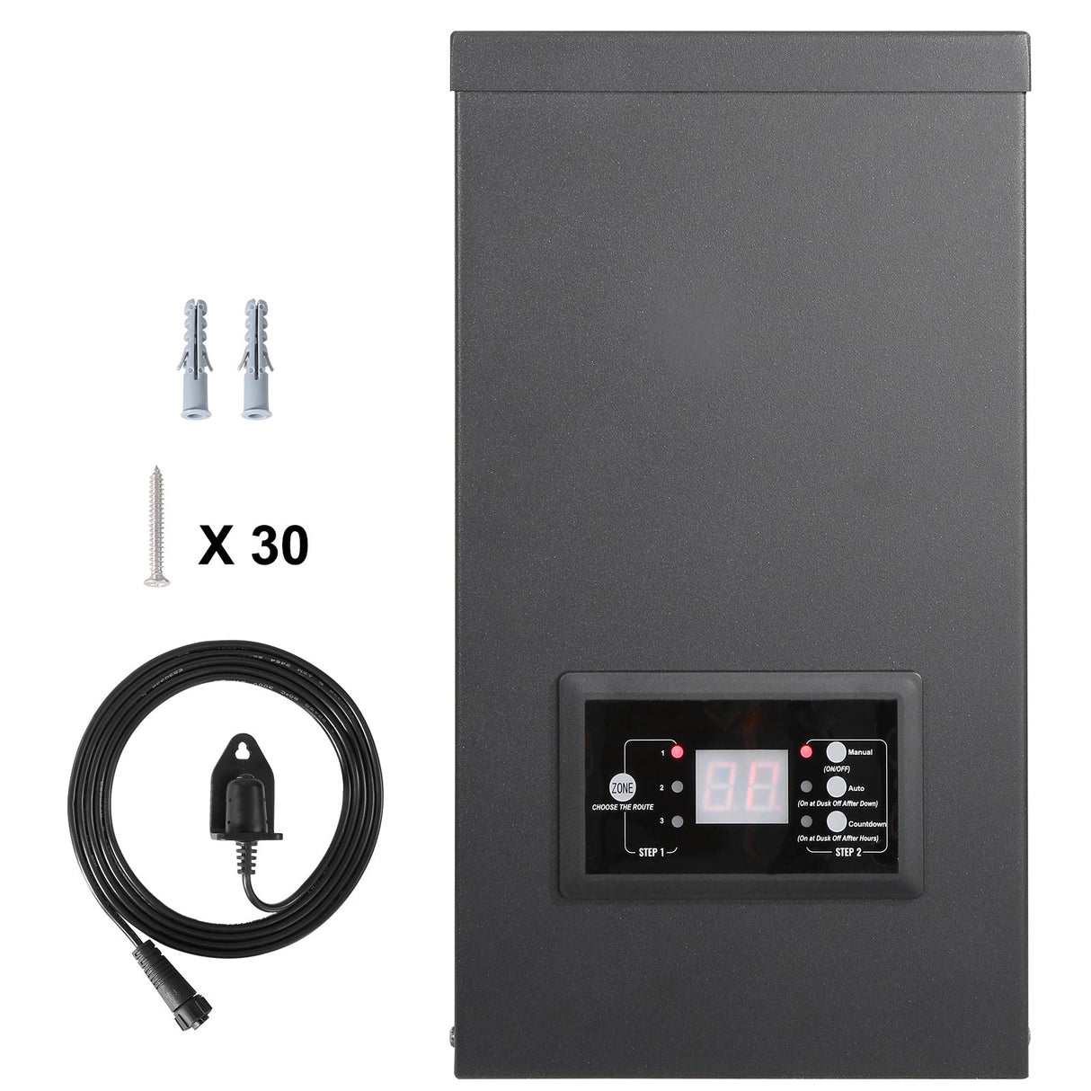 600W Low Voltage Landscape Transformer with Timer and Photocell Sensor