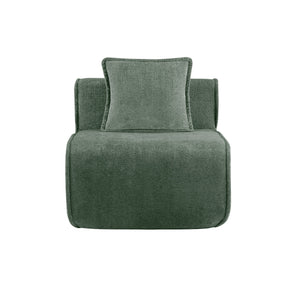 Armless Sofa Velvet-Green