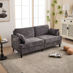 2 Seater Sofa With LED Light, USB Charging Port, And Storage Bag