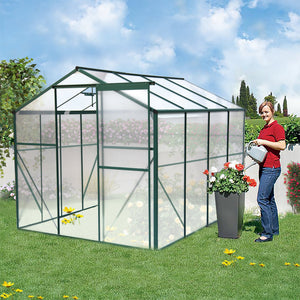 Polycarbonate Greenhouse - 6'x8' Heavy Duty Walk-in Plant Garden Greenhouse