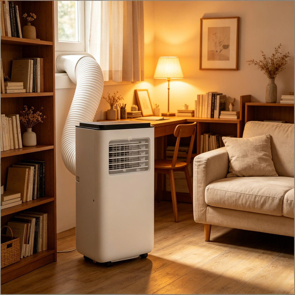 Portable Air Conditioner with Powerful Cooling and Multiple Modes - White