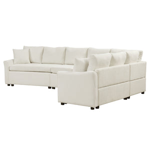 L-Shaped Sofa Convertible Sofa Bed Pull Out Sofa Sleeper With Two Back Pillows, Two USB Ports And Two Power Sockets For Living Room