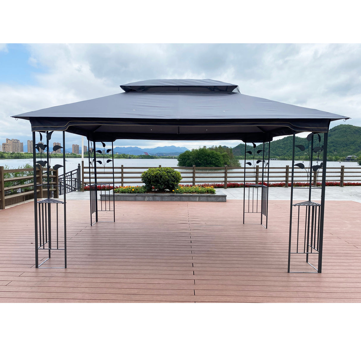 Gazebo tent with double roof & mosquito net