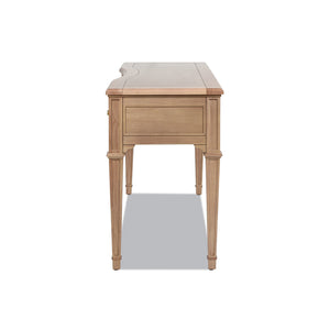 Dauphin 55" 3-Drawer Wood Executive Desk Natural Brown