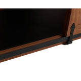 2 in 1 Dog Crate with Padded Seat Walnut 56'L Furniture Style