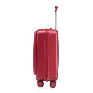 ABS Spinner Wheel Luggage Set with Combination Lock - Red