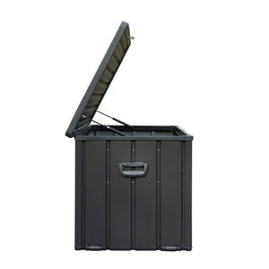 100 Gallon Outdoor Storage Deck Box - Waterproof, Dark Gray