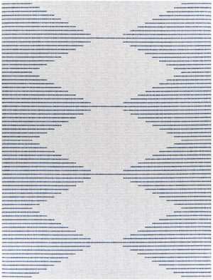 Stephan Blue & Cream Outdoor Rug