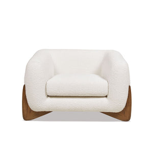 Sherpa Arm Chair with Removable Cushion - Black, White, Dark Green