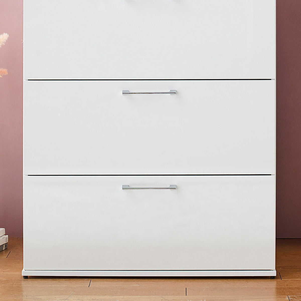 Glossy 4 Drawer Jumbo Chest with Extra Deep Storage - Dark Gray or White